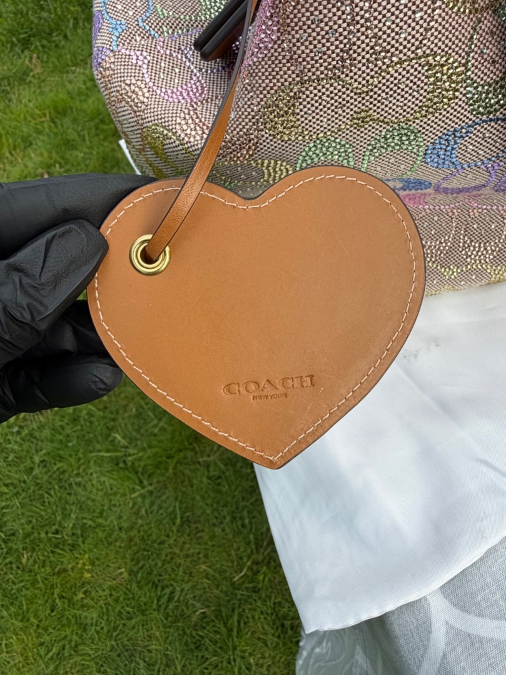 Coach Large Rainbow Kisslock 27 Bag in Signature Jacquard | CCX15 | New - Picture 9 of 17